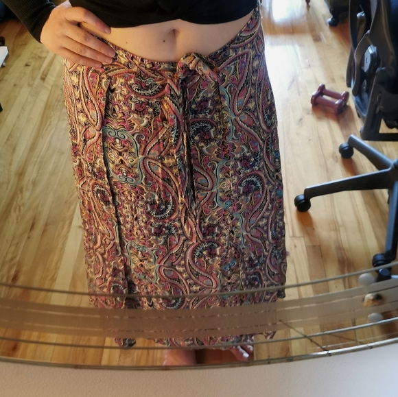 Tribal split wrap skirt, bohemian print SZ large - Picture 1 of 3